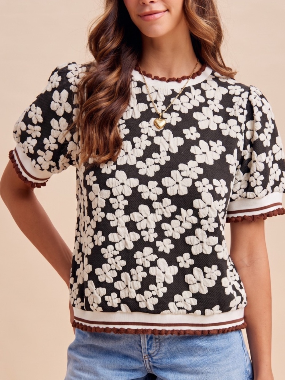 294 - Fall Floral Knit Top